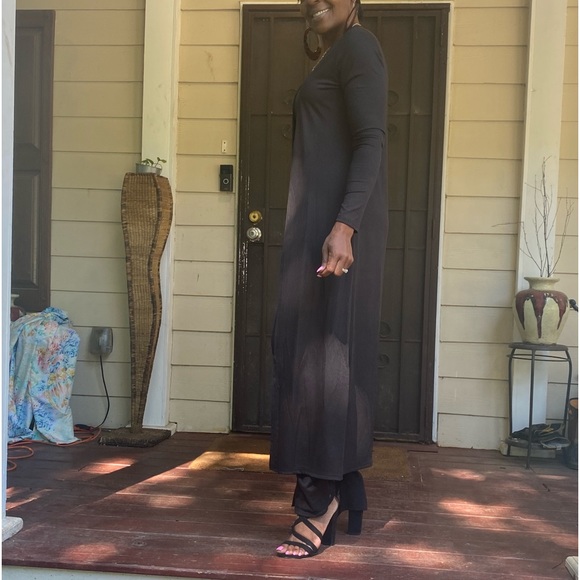 Black Ribbed Kimono Shrug Coverup Jacket Wrap - Picture 2 of 6